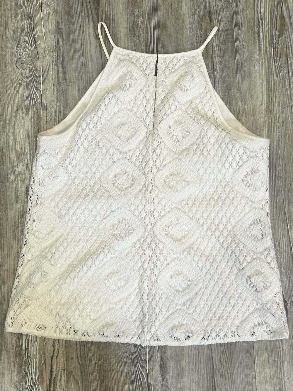 Lilly Pulitzer White Rayanne Crocheted Lace Halter Top Large - Picture 7 of 9
